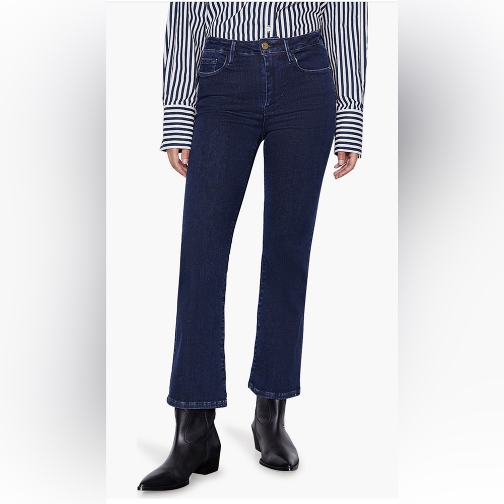 FRAME Le One Crop Mini Bootcut Jeans
